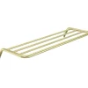 Mensola bagno a coste Idrostile 616x89 mm oro spazzolato