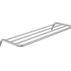 Mensola bagno a coste Idrostile 616x89 mm acciaio spazzolato