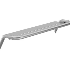 Mensola bagno a parete Idrostile 436x89 mm acciaio spazzolato