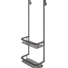 Mensola doccia Idrostile con ganci 276x762 mm titanio