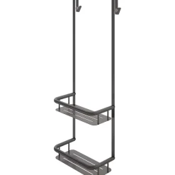 Mensola doccia Idrostile con ganci 276x762 mm titanio