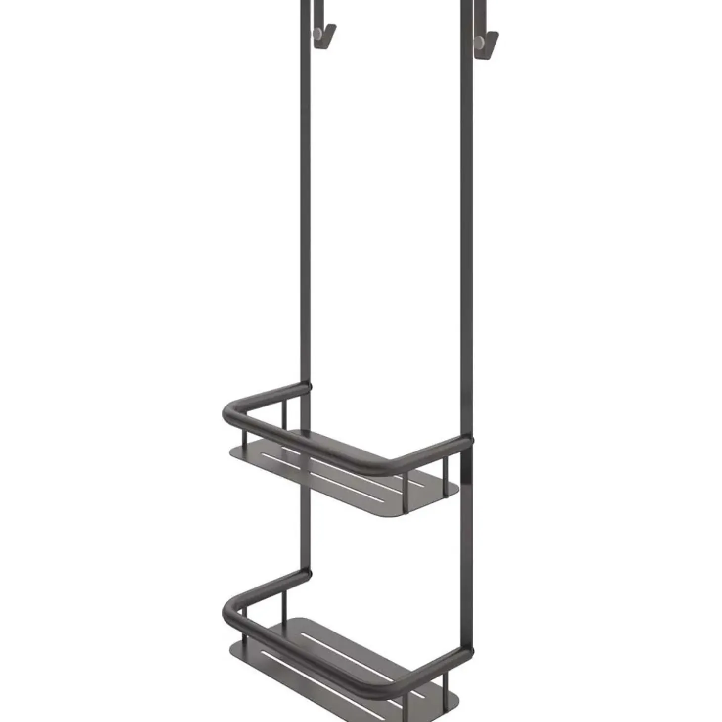 Mensola doccia Idrostile con ganci 276x762 mm titanio