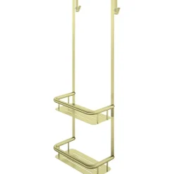 Mensola doccia Idrostile con ganci 276x762 mm oro spazzolato