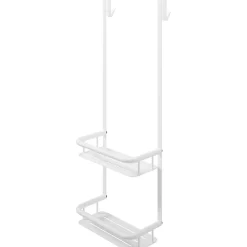 Mensola doccia Idrostile con ganci 276x762 mm bianco