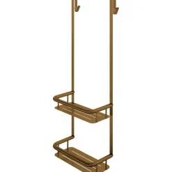 Mensola doccia Idrostile con ganci 276x762 mm bronzo spazzolato