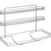 Mensola porta rotoli carta cucina a 3 piani Roll-It trattamento polytherm