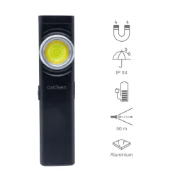 Mini torcia ULTRA SLIM LED COB USB C 500 lm in Alluminio Aeronautico