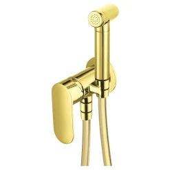 Miscelatore bidet Batabanó a incasso a parete con doccetta bidet oro