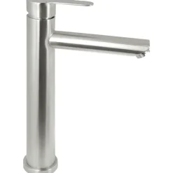 Miscelatore lavabo Alacranes alto acciaio spazzolato L31,5xP20xH6cm