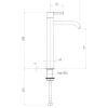 Miscelatore lavabo alto Rainbow senza scarico cromo
