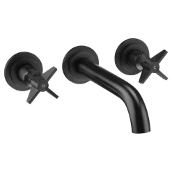 Miscelatore lavabo Madruga a incasso a parete nero H70 L270 P270 mm