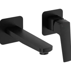 Miscelatore lavabo Placetas a incasso a parete nero