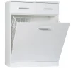 Mobile bagno a terra con portabiancheria 60x78 cm bianco