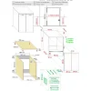 Mobile bagno a terra coprilavatrice con 2 ante 70x63x89 cm effetto legno bianco