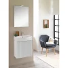 Mobile bagno assemblato con anta sospeso Mini 51x71x41 cm bianco opaco laccato