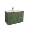 Mobile bagno base con lavabo in ceramica sospeso Zeus 81x46 cm opaco