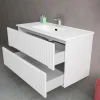 Mobile bagno base con lavabo in ceramica sospeso Zeus 101x46 cm opaco