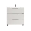 Mobile bagno base lavabo a terra Chloe 79x79x45,5 cm bianco frassino