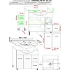 Mobile bagno base lavabo a terra Orphea 85 cm grigio larice con pensile