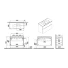 Mobile bagno base lavabo sospesa 2 cassetti Integra Round 100 cm matt terracotta