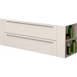 Mobile bagno base lavabo sospeso Loft 120x48x44 cm bianco lucido