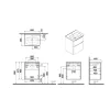 Mobile bagno base lavabo sospesa 2 cassetti Integra Round 60 cm matt green