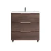 Mobile bagno base lavabo a terra Chloe 79x79x45,5 cm rovere scuro