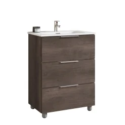 Mobile bagno base lavabo a terra Chloe 59,5x79x45,5 cm rovere scuro