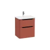 Mobile bagno base lavabo sospesa 2 cassetti Integra Round 60 cm matt terracotta