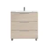 Mobile bagno base lavabo a terra Chloe 79x79x45,5 cm olmo rousseau