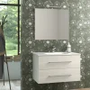 Mobile bagno base lavabo sospeso Mary 90x46 cm bianco larice