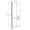 Mobile bagno colonna a terra 60x180 cm bianco lucido