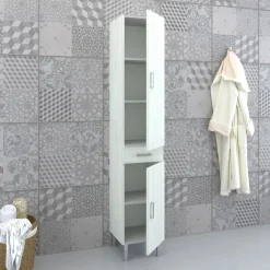 Mobile bagno colonna a terra 32x178x33 cm bianco larice