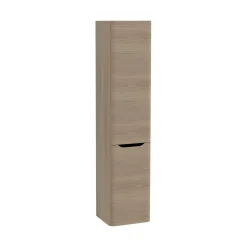 Mobile bagno colonna sospesa con portabiancheria 40x180 cm golden oak