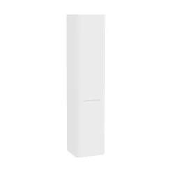 Mobile bagno colonna sospesa con portabiancheria Integra Round 40x180 cm bianco