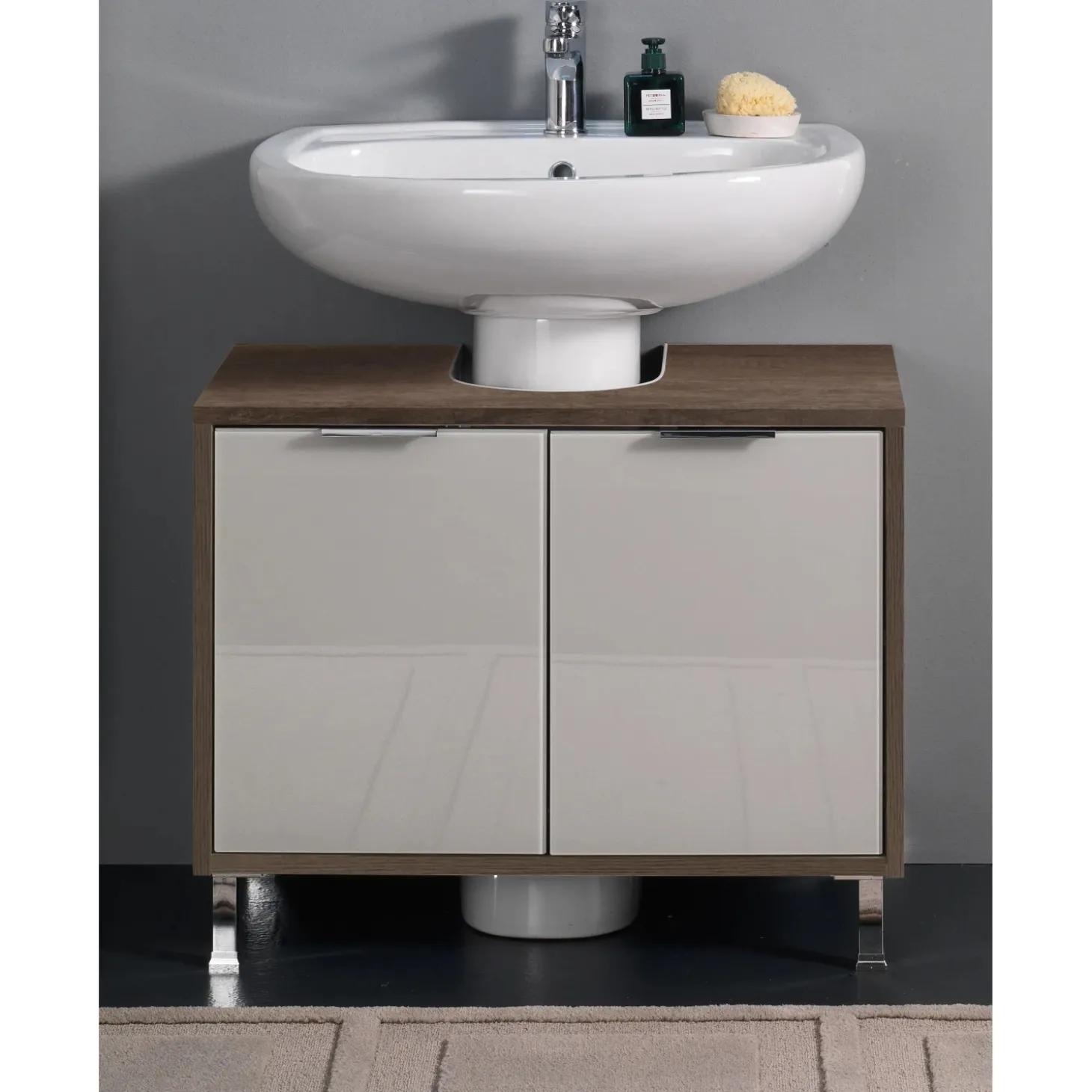 Mobile bagno copricolonna Lucky 74x60x45,5 cm rovere scuro