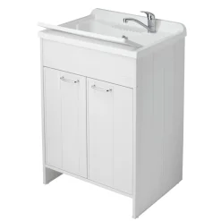 Mobile bagno lavabo a terra Pratiko 60x50x85 cm bianco