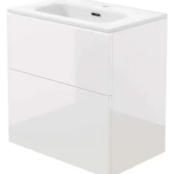 Mobile lavabo con lavabo Idrostile 600x600 mm bianco brillante