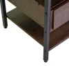 Mobiletto Mudra 1 cassetto in legno noce e nero 40x40h50 cm