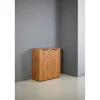 Mobiletto multiuso in truciolare 3 vani 87x72x35 cm quercia