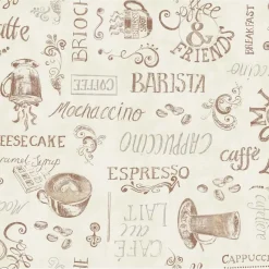 Mollettone D-c-fix stampato Padua 140 cm x 20 m Coffee al metro