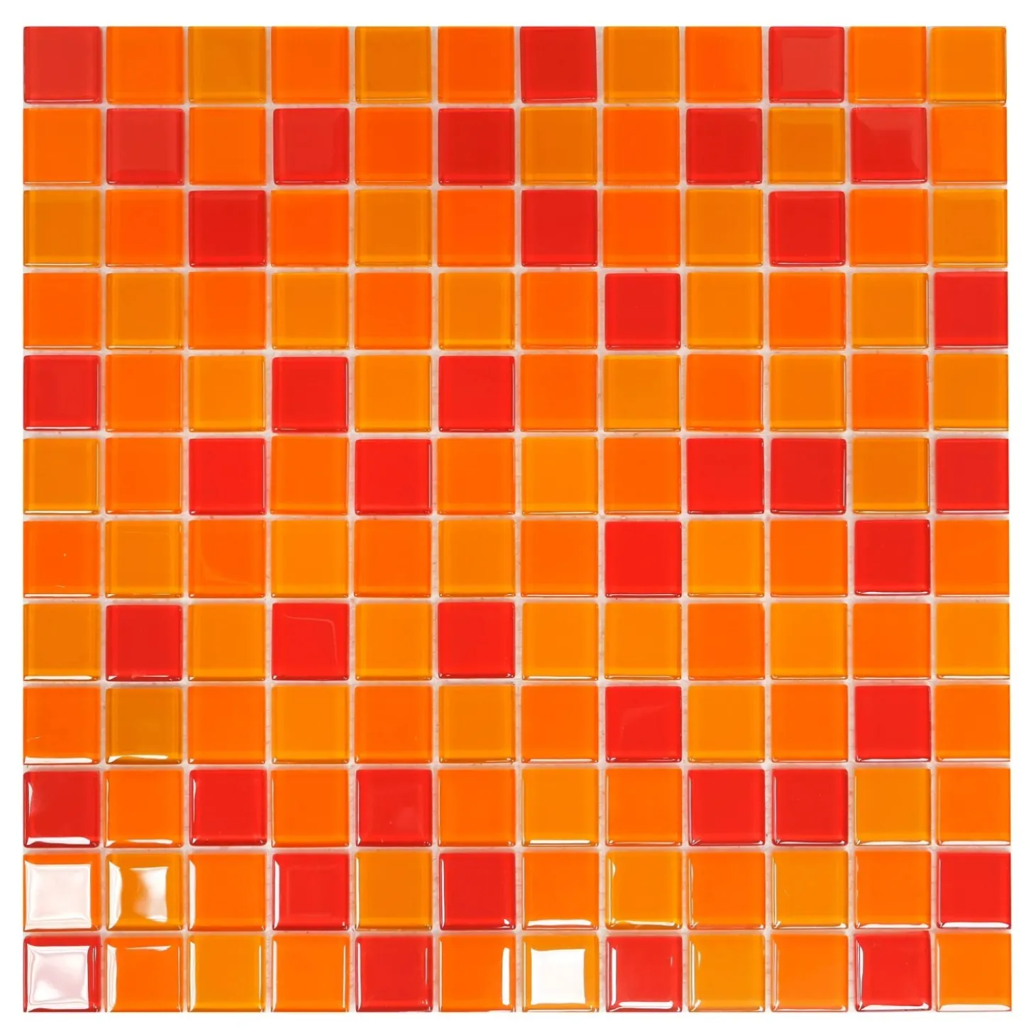 Mosaico decorativo Crystal red orange 31,6 cm x 31,6 cm