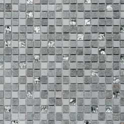 Mosaico Luserna Crystal cm 30x30 in pietra naturale e vetro