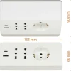 Multipresa da scrivania Bticino con interruttore 2 prese USB da 3A bianco
