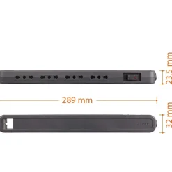 Multipresa elettrica Bticino Ultraslim 4 Prese Bipasso Interruttore nero