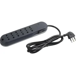 Multipresa 6 prese interruttore sicurezza Bticino 2.500 W 10/16A grigio