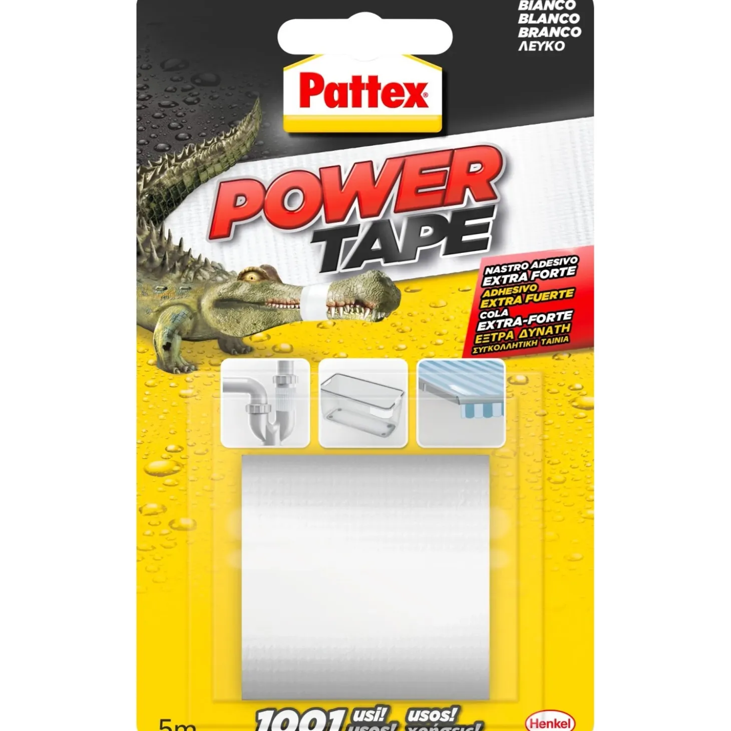 Nastro adesivo Pattex Power Tape 50 mm x 5 m bianco