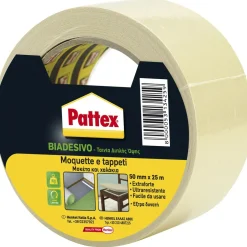 Nastro biadesivo moquette e tappeti Pattex 50 mm x 25 m giallo