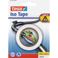 Nastro isolante Tesa 15 mm x 10 m bianco