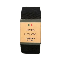 Nastro nero 40 mm 5 m